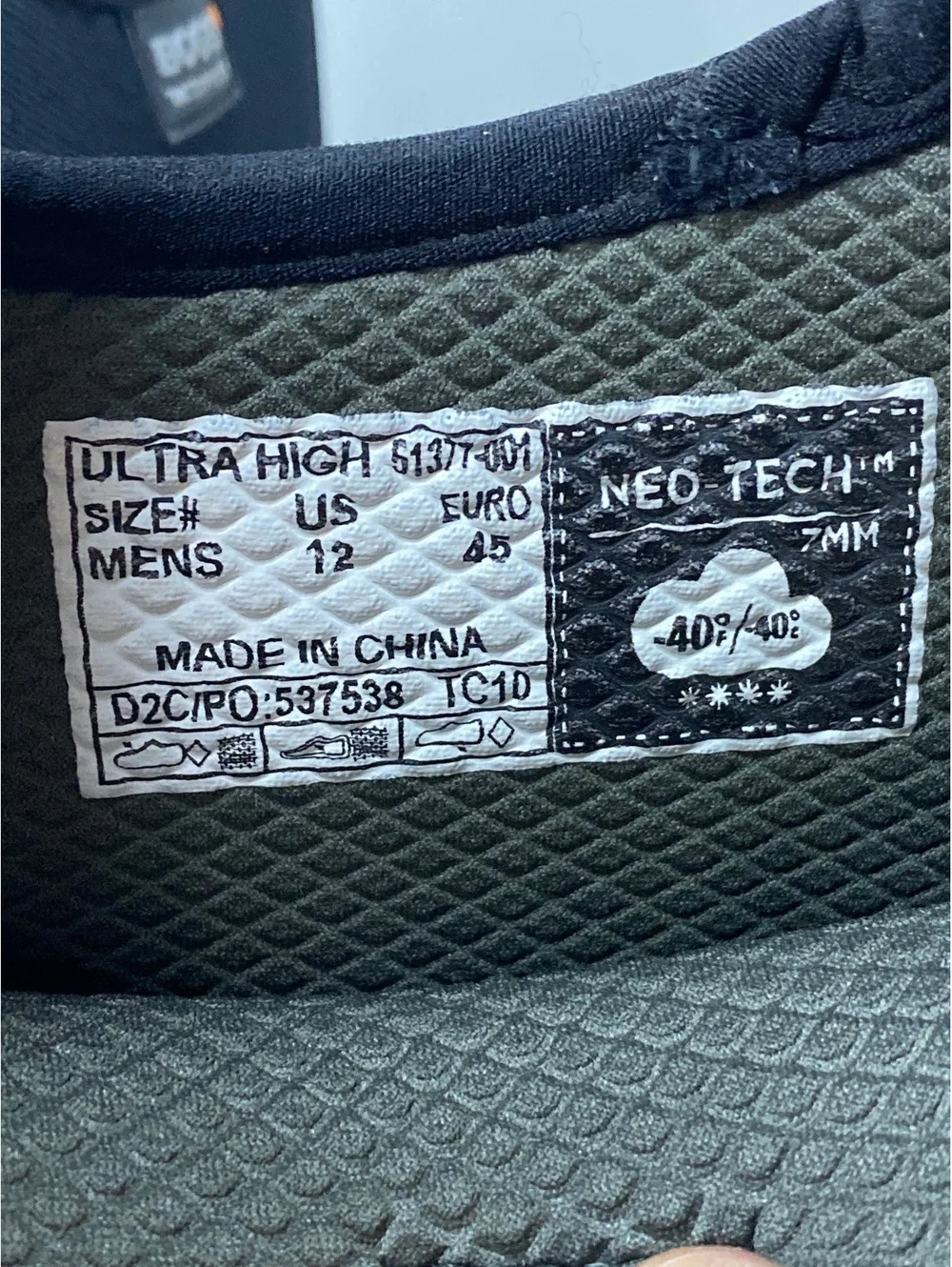 BOGS Boot Ultra High Size 12